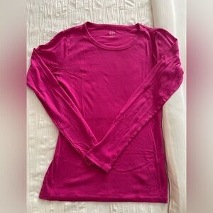 GAP Factory Women's Fuchsia Long Sleeve Tee